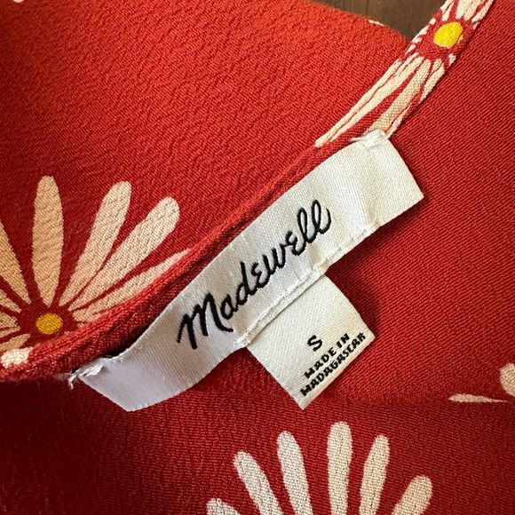 MADEWELL Sash-Tie Wrap Top in Daisy Daydream #AK023 - Picture 8 of 12